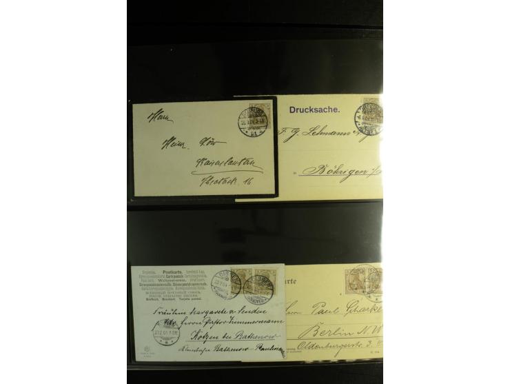 1900/1918, umfangreiche Sammlung mit über 400 Briefen und Karten, dabei viele Einzel- und Mehrfachfrankaturen, R-Briefe, Misc