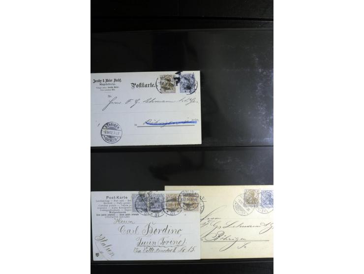 1900/1918, umfangreiche Sammlung mit über 400 Briefen und Karten, dabei viele Einzel- und Mehrfachfrankaturen, R-Briefe, Misc