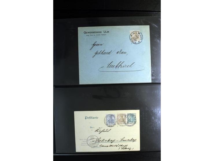 1900/1918, umfangreiche Sammlung mit über 400 Briefen und Karten, dabei viele Einzel- und Mehrfachfrankaturen, R-Briefe, Misc