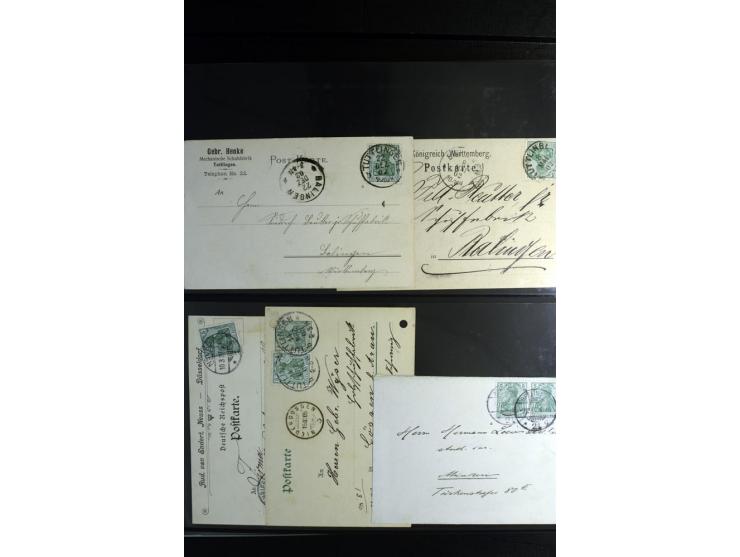 1900/1918, umfangreiche Sammlung mit über 400 Briefen und Karten, dabei viele Einzel- und Mehrfachfrankaturen, R-Briefe, Misc