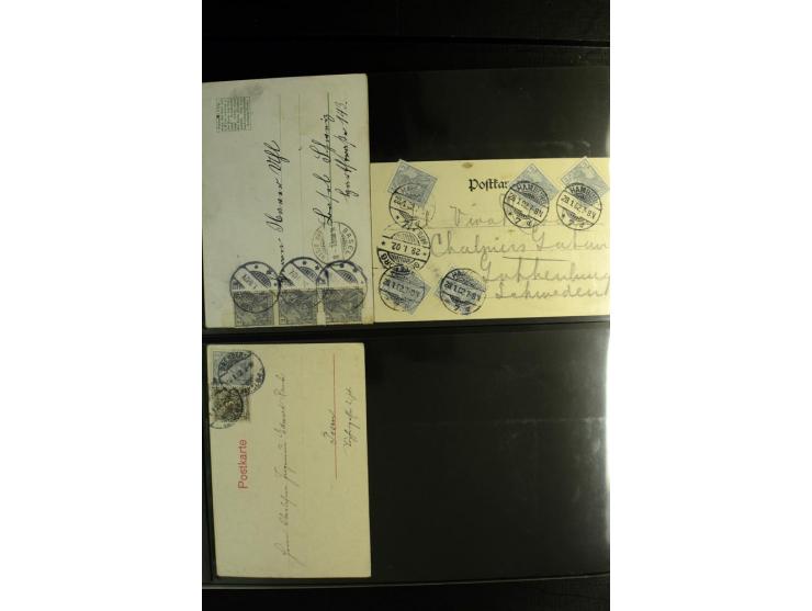 1900/1918, umfangreiche Sammlung mit über 400 Briefen und Karten, dabei viele Einzel- und Mehrfachfrankaturen, R-Briefe, Misc
