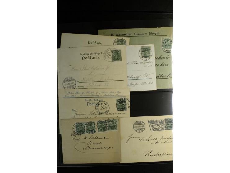 1900/1918, umfangreiche Sammlung mit über 400 Briefen und Karten, dabei viele Einzel- und Mehrfachfrankaturen, R-Briefe, Misc