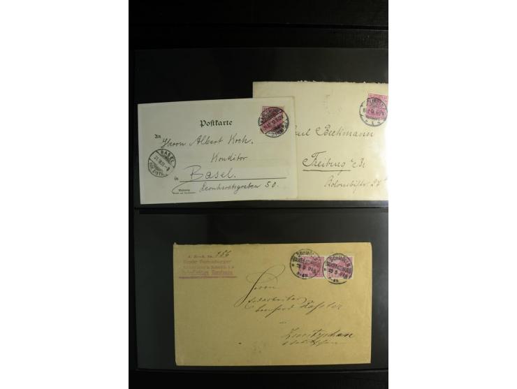 1900/1918, umfangreiche Sammlung mit über 400 Briefen und Karten, dabei viele Einzel- und Mehrfachfrankaturen, R-Briefe, Misc