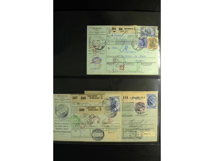 1900/1918, umfangreiche Sammlung mit über 400 Briefen und Karten, dabei viele Einzel- und Mehrfachfrankaturen, R-Briefe, Misc