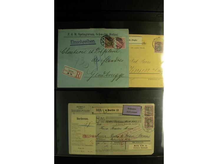 1900/1918, umfangreiche Sammlung mit über 400 Briefen und Karten, dabei viele Einzel- und Mehrfachfrankaturen, R-Briefe, Misc