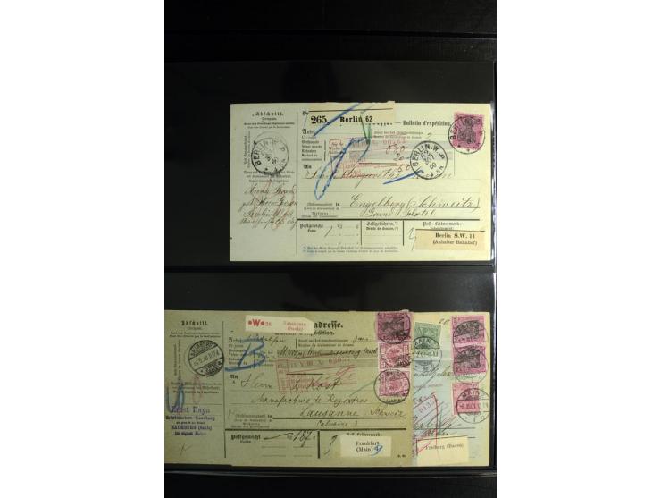 1900/1918, umfangreiche Sammlung mit über 400 Briefen und Karten, dabei viele Einzel- und Mehrfachfrankaturen, R-Briefe, Misc