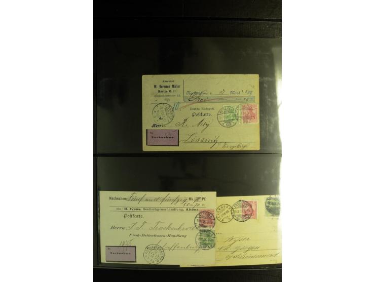1900/1918, umfangreiche Sammlung mit über 400 Briefen und Karten, dabei viele Einzel- und Mehrfachfrankaturen, R-Briefe, Misc