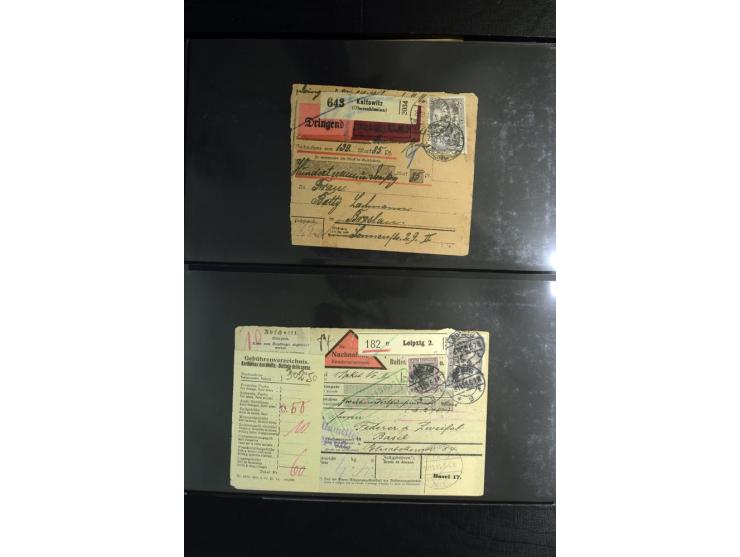 1900/1918, umfangreiche Sammlung mit über 400 Briefen und Karten, dabei viele Einzel- und Mehrfachfrankaturen, R-Briefe, Misc