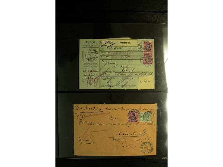 1900/1918, umfangreiche Sammlung mit über 400 Briefen und Karten, dabei viele Einzel- und Mehrfachfrankaturen, R-Briefe, Misc