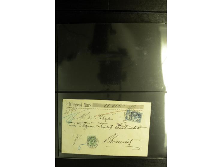 1900/1918, umfangreiche Sammlung mit über 400 Briefen und Karten, dabei viele Einzel- und Mehrfachfrankaturen, R-Briefe, Misc