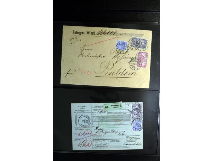 1900/1918, umfangreiche Sammlung mit über 400 Briefen und Karten, dabei viele Einzel- und Mehrfachfrankaturen, R-Briefe, Misc