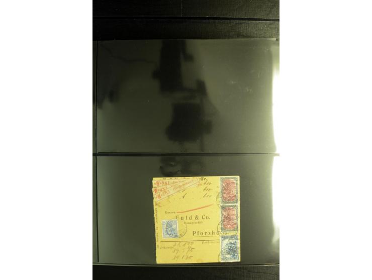 1900/1918, umfangreiche Sammlung mit über 400 Briefen und Karten, dabei viele Einzel- und Mehrfachfrankaturen, R-Briefe, Misc