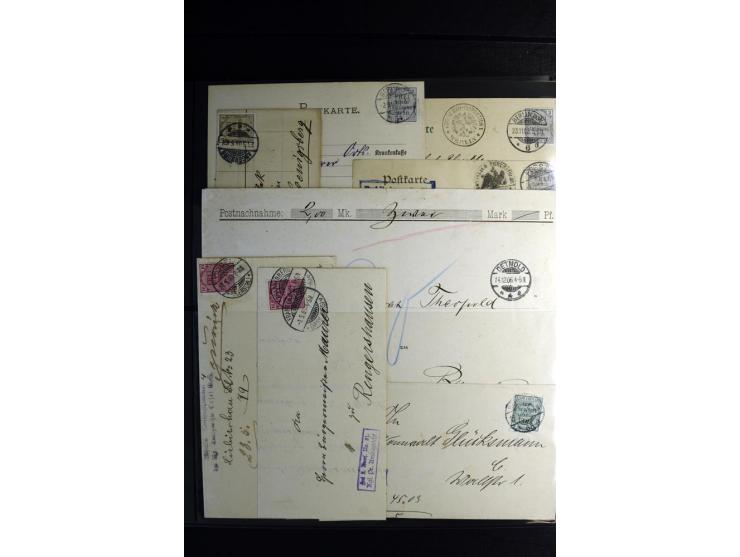 1900/1918, umfangreiche Sammlung mit über 400 Briefen und Karten, dabei viele Einzel- und Mehrfachfrankaturen, R-Briefe, Misc