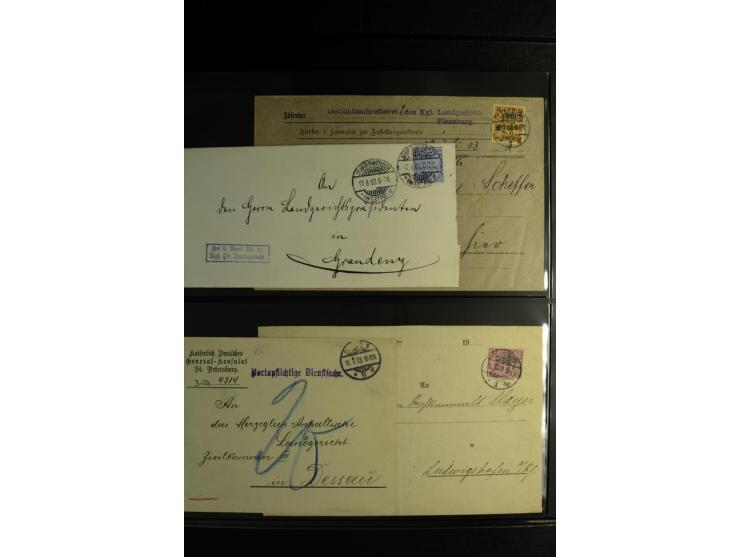 1900/1918, umfangreiche Sammlung mit über 400 Briefen und Karten, dabei viele Einzel- und Mehrfachfrankaturen, R-Briefe, Misc