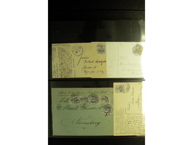 1900/1918, umfangreiche Sammlung mit über 400 Briefen und Karten, dabei viele Einzel- und Mehrfachfrankaturen, R-Briefe, Misc