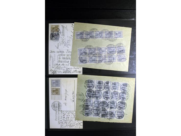 1900/1918, umfangreiche Sammlung mit über 400 Briefen und Karten, dabei viele Einzel- und Mehrfachfrankaturen, R-Briefe, Misc