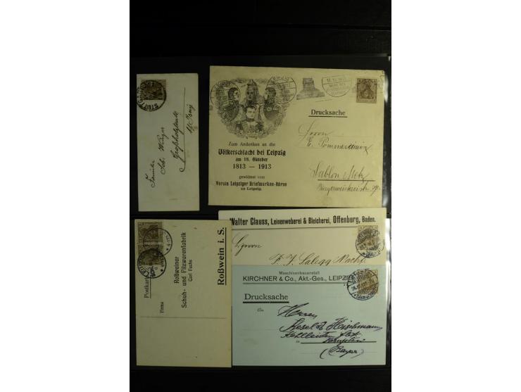 1900/1918, umfangreiche Sammlung mit über 400 Briefen und Karten, dabei viele Einzel- und Mehrfachfrankaturen, R-Briefe, Misc