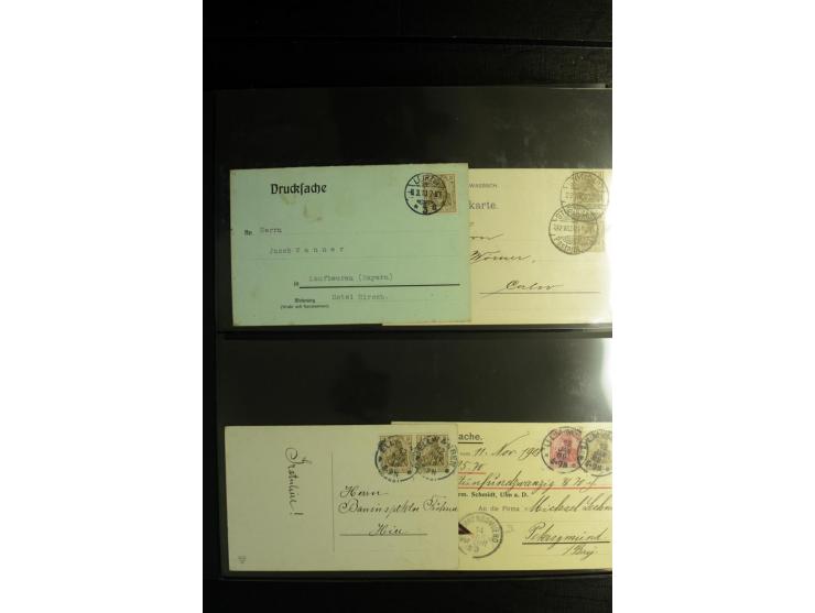 1900/1918, umfangreiche Sammlung mit über 400 Briefen und Karten, dabei viele Einzel- und Mehrfachfrankaturen, R-Briefe, Misc