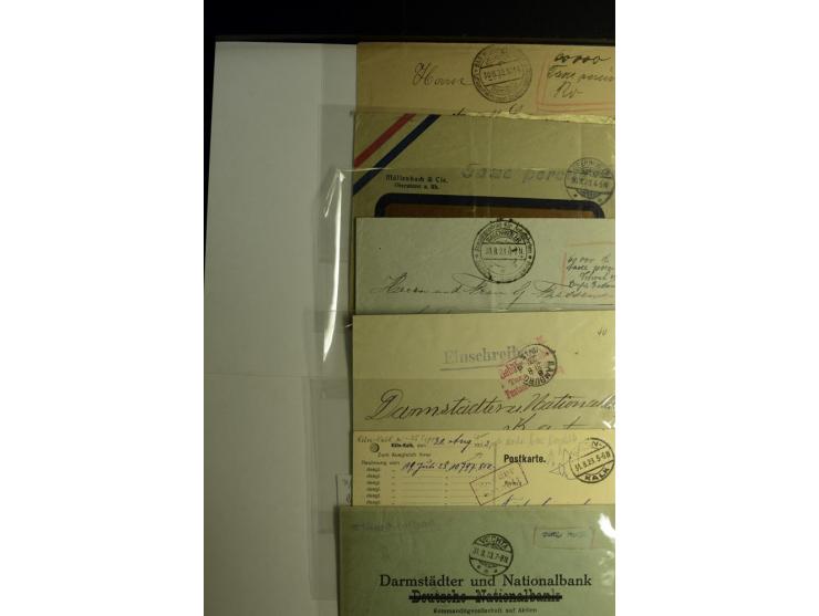 1921/1923, Gebühr bezahlt und Postfreistempel, interessante Sammlung inkl. einiger Doubletten mit einigen hundert Briefen und