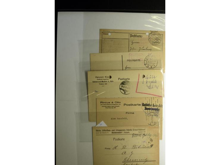 1921/1923, Gebühr bezahlt und Postfreistempel, interessante Sammlung inkl. einiger Doubletten mit einigen hundert Briefen und