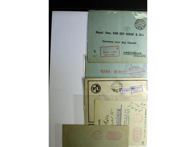 1921/1923, Gebühr bezahlt und Postfreistempel, interessante Sammlung inkl. einiger Doubletten mit einigen hundert Briefen und