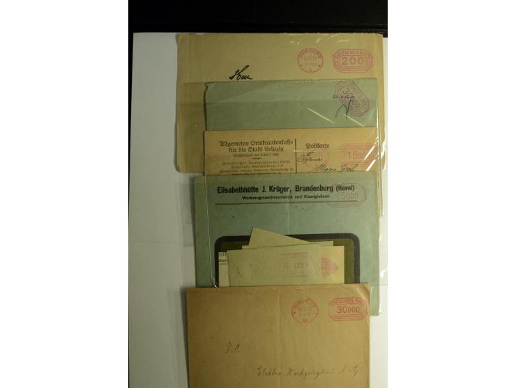 1921/1923, Gebühr bezahlt und Postfreistempel, interessante Sammlung inkl. einiger Doubletten mit einigen hundert Briefen und