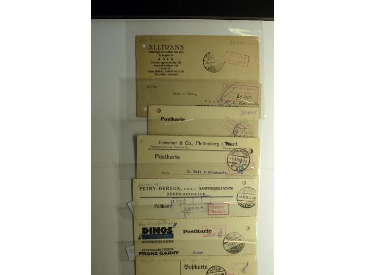 1921/1923, Gebühr bezahlt und Postfreistempel, interessante Sammlung inkl. einiger Doubletten mit einigen hundert Briefen und