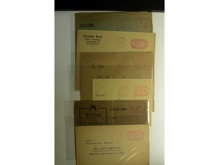 1921/1923, Gebühr bezahlt und Postfreistempel, interessante Sammlung inkl. einiger Doubletten mit einigen hundert Briefen und