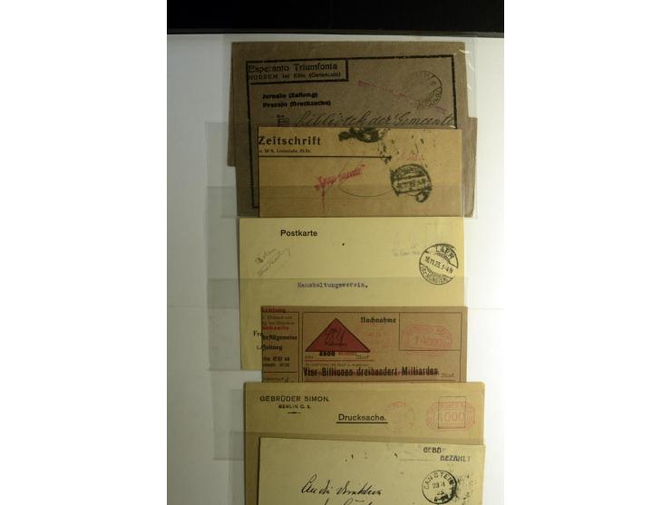 1921/1923, Gebühr bezahlt und Postfreistempel, interessante Sammlung inkl. einiger Doubletten mit einigen hundert Briefen und
