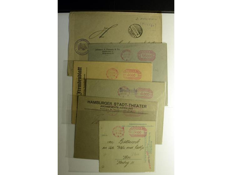 1921/1923, Gebühr bezahlt und Postfreistempel, interessante Sammlung inkl. einiger Doubletten mit einigen hundert Briefen und