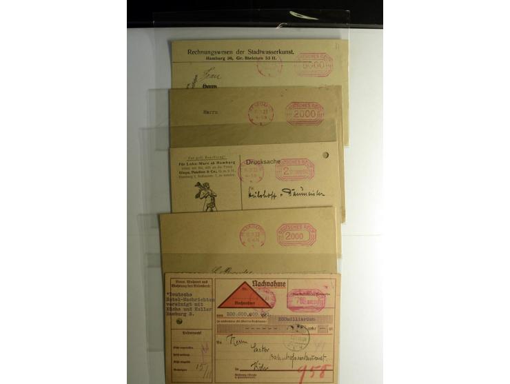 1921/1923, Gebühr bezahlt und Postfreistempel, interessante Sammlung inkl. einiger Doubletten mit einigen hundert Briefen und