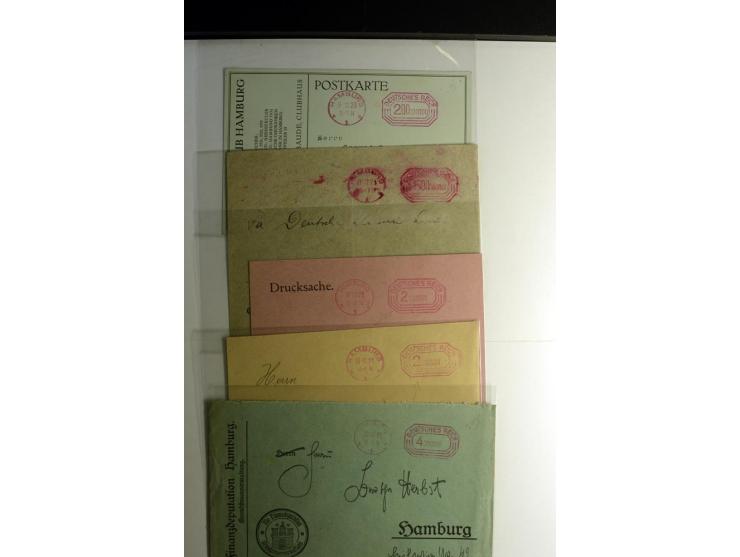 1921/1923, Gebühr bezahlt und Postfreistempel, interessante Sammlung inkl. einiger Doubletten mit einigen hundert Briefen und