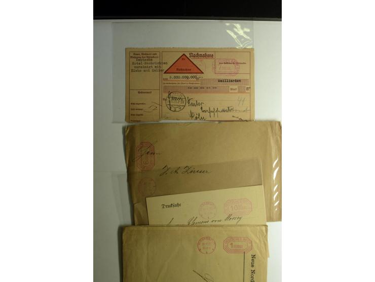 1921/1923, Gebühr bezahlt und Postfreistempel, interessante Sammlung inkl. einiger Doubletten mit einigen hundert Briefen und