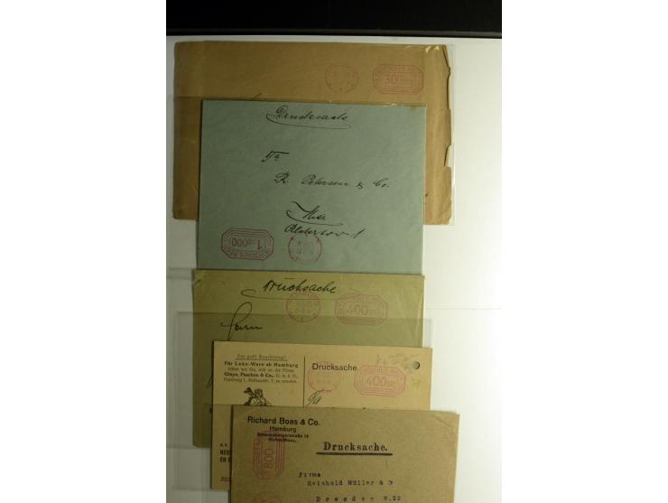 1921/1923, Gebühr bezahlt und Postfreistempel, interessante Sammlung inkl. einiger Doubletten mit einigen hundert Briefen und