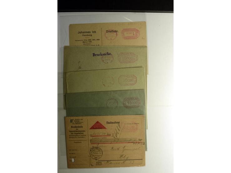 1921/1923, Gebühr bezahlt und Postfreistempel, interessante Sammlung inkl. einiger Doubletten mit einigen hundert Briefen und