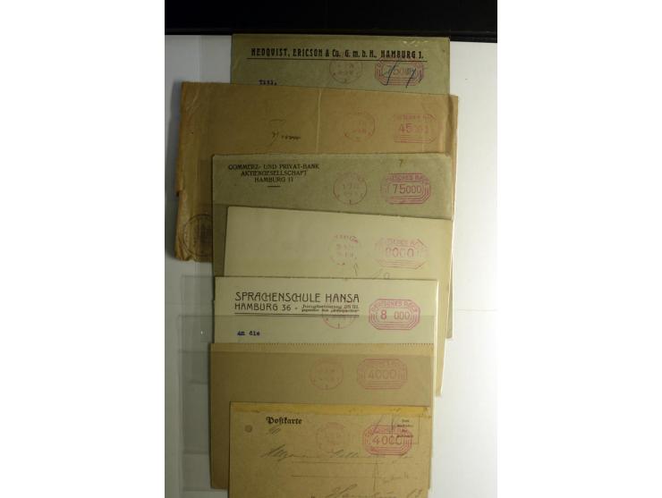 1921/1923, Gebühr bezahlt und Postfreistempel, interessante Sammlung inkl. einiger Doubletten mit einigen hundert Briefen und