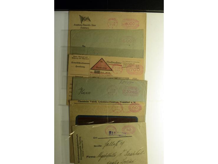 1921/1923, Gebühr bezahlt und Postfreistempel, interessante Sammlung inkl. einiger Doubletten mit einigen hundert Briefen und