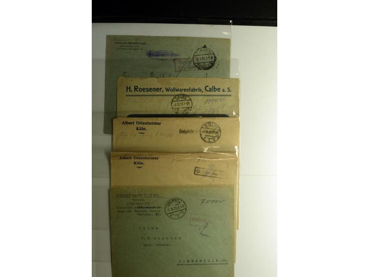 1921/1923, Gebühr bezahlt und Postfreistempel, interessante Sammlung inkl. einiger Doubletten mit einigen hundert Briefen und