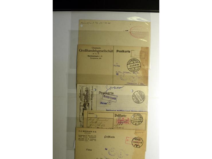 1921/1923, Gebühr bezahlt und Postfreistempel, interessante Sammlung inkl. einiger Doubletten mit einigen hundert Briefen und