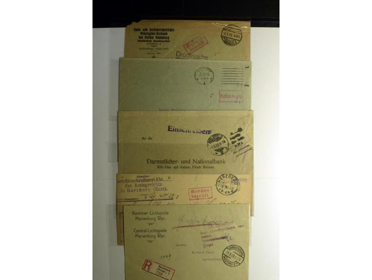 1921/1923, Gebühr bezahlt und Postfreistempel, interessante Sammlung inkl. einiger Doubletten mit einigen hundert Briefen und