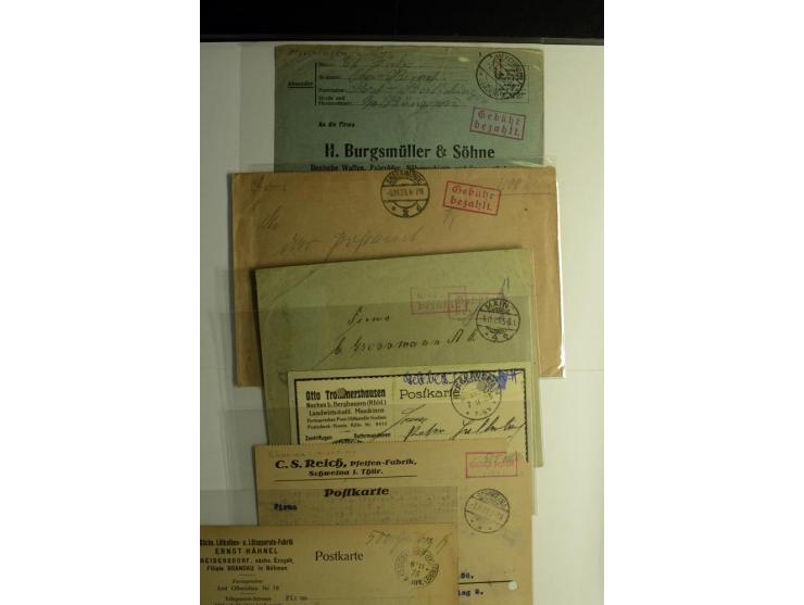 1921/1923, Gebühr bezahlt und Postfreistempel, interessante Sammlung inkl. einiger Doubletten mit einigen hundert Briefen und