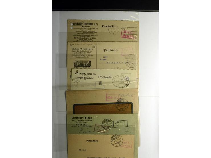 1921/1923, Gebühr bezahlt und Postfreistempel, interessante Sammlung inkl. einiger Doubletten mit einigen hundert Briefen und