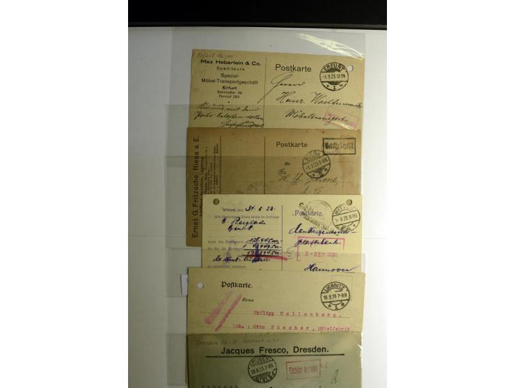 1921/1923, Gebühr bezahlt und Postfreistempel, interessante Sammlung inkl. einiger Doubletten mit einigen hundert Briefen und