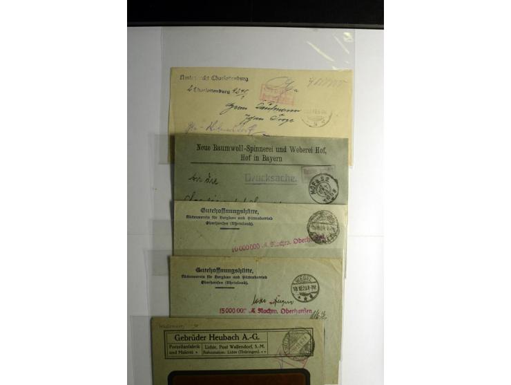 1921/1923, Gebühr bezahlt und Postfreistempel, interessante Sammlung inkl. einiger Doubletten mit einigen hundert Briefen und