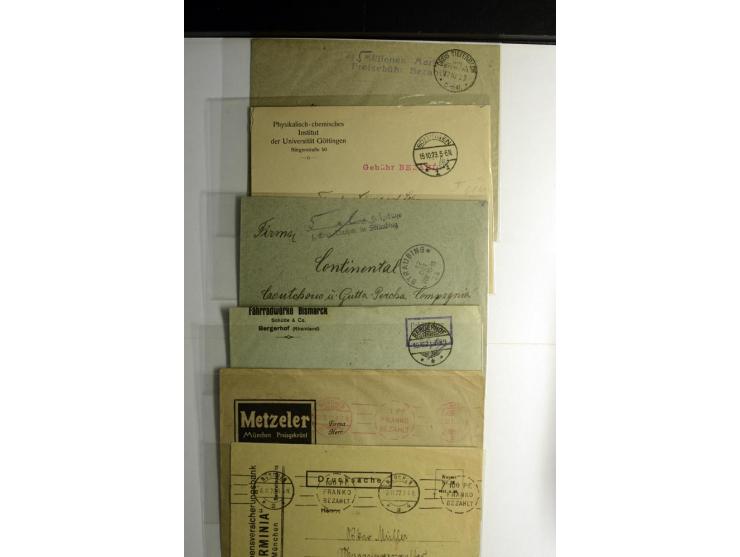 1921/1923, Gebühr bezahlt und Postfreistempel, interessante Sammlung inkl. einiger Doubletten mit einigen hundert Briefen und