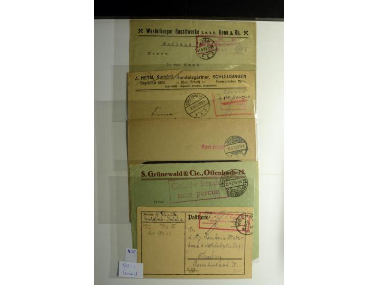 1921/1923, Gebühr bezahlt und Postfreistempel, interessante Sammlung inkl. einiger Doubletten mit einigen hundert Briefen und