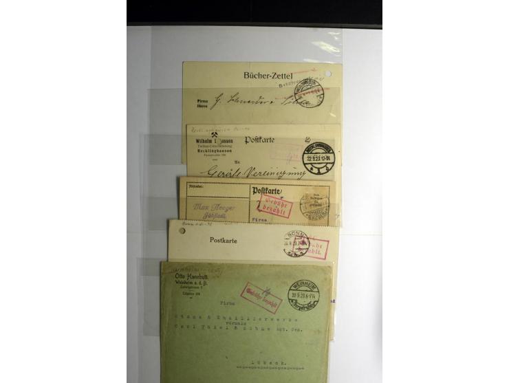 1921/1923, Gebühr bezahlt und Postfreistempel, interessante Sammlung inkl. einiger Doubletten mit einigen hundert Briefen und