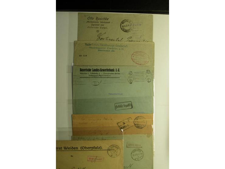 1921/1923, Gebühr bezahlt und Postfreistempel, interessante Sammlung inkl. einiger Doubletten mit einigen hundert Briefen und