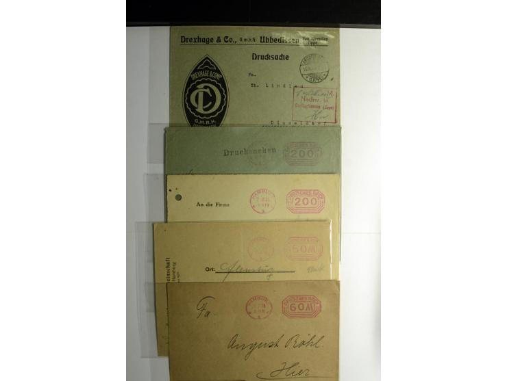 1921/1923, Gebühr bezahlt und Postfreistempel, interessante Sammlung inkl. einiger Doubletten mit einigen hundert Briefen und