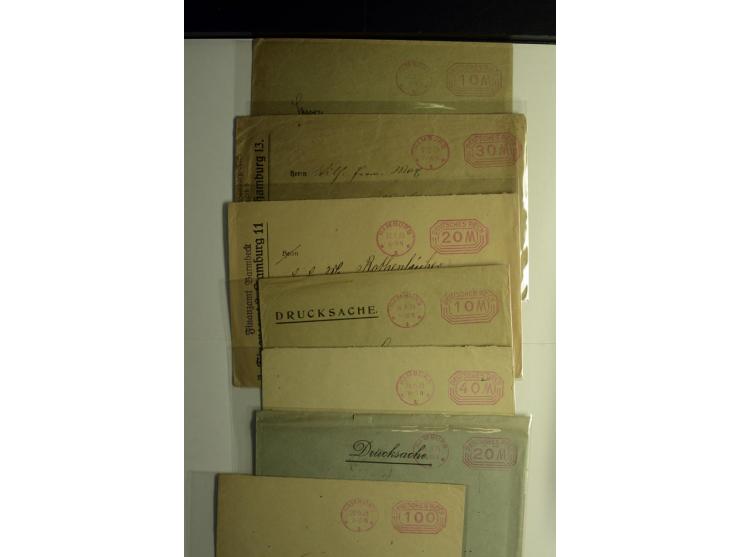 1921/1923, Gebühr bezahlt und Postfreistempel, interessante Sammlung inkl. einiger Doubletten mit einigen hundert Briefen und